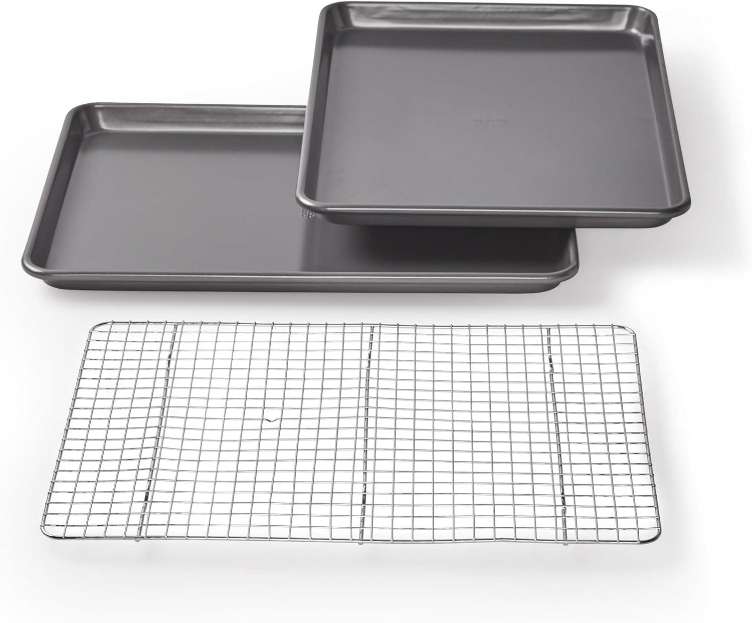 Chicago Metallic 16833 Professional Non-Stick Cookie/Jelly-Roll Pan Set with Cooling Rack, 17-Inch-by-12.25-Inch