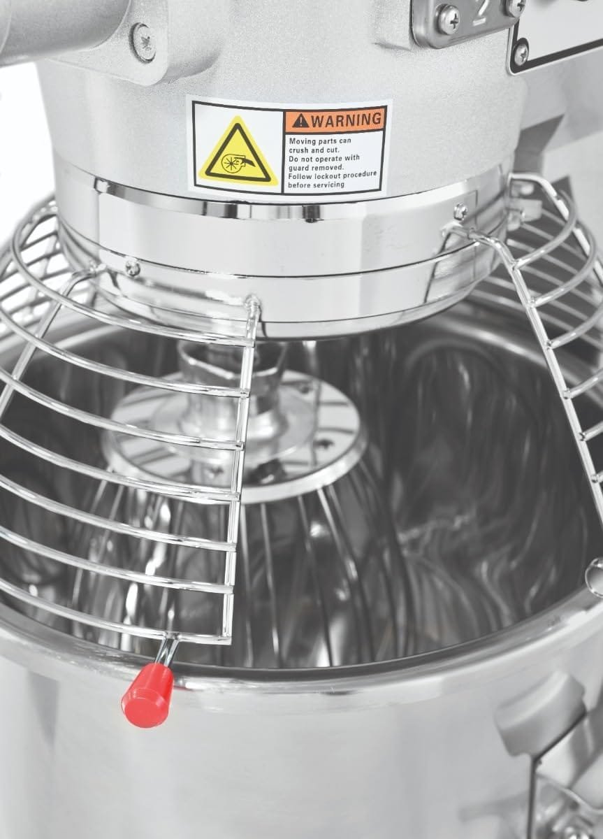 Chronos 30R-002 Commercial 20 Qt. Planetary Stand Mixer with Bowl, Guard, Accessories, and #12 Attachment Hub, 120V, 1-1/2 HP