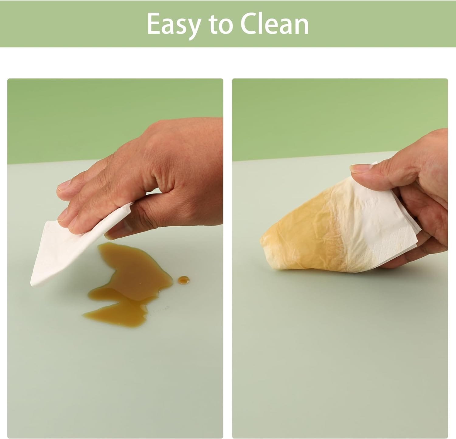 Clear Silicone Mat for Kitchen Counter, 10.24”x 14.2”(1MM) Non-slip Countertop Protector Liner, Small Non-Stick Baking Mat, Heat Resistant Placemat for Pastry, Translucent(2/Pack)