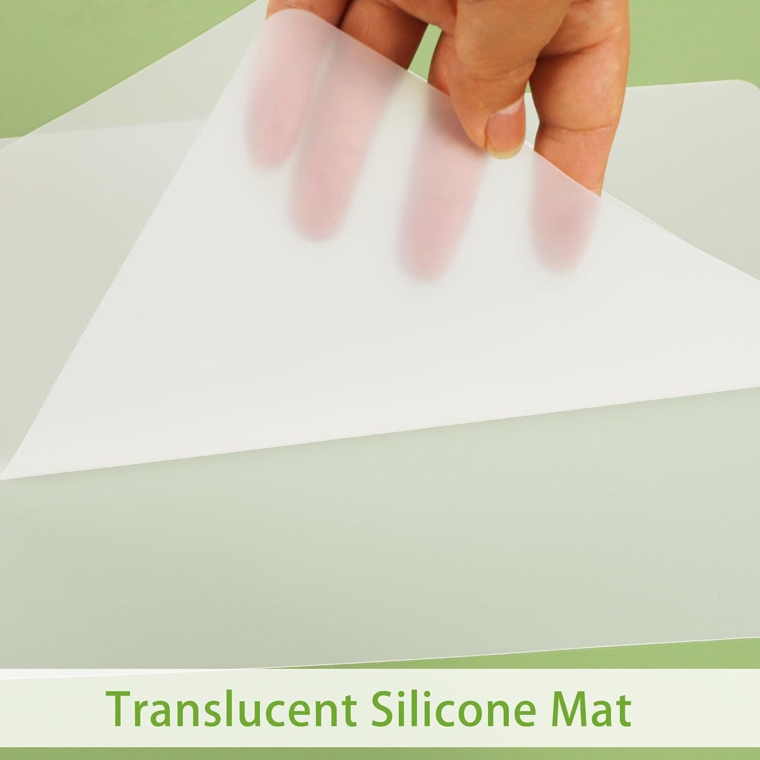 Clear Silicone Mat for Kitchen Counter, 10.24”x 14.2”(1MM) Non-slip Countertop Protector Liner, Small Non-Stick Baking Mat, Heat Resistant Placemat for Pastry, Translucent(2/Pack)