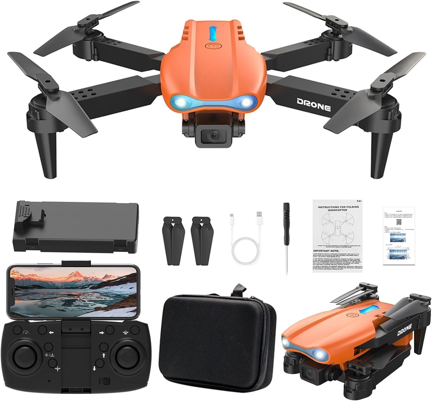 clearance-drone-with-1080p-fpv-dual-cameras-foldable-mini-drone-with-camera-for-adults-kids-led-lights-altitude-hold-hea - Cooking Appliance World