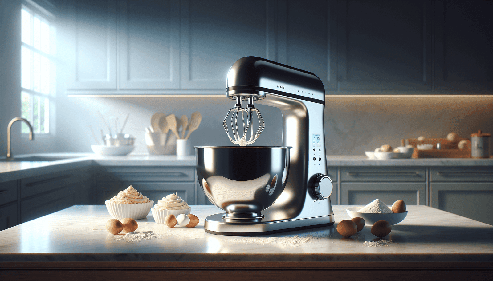 COKLAI Electric Mixer, Stand Mixer, Tilt-Head Dough Mixer, Kitchen Stand Mixer with 7.3-Quart Stainless Steel Bowl, Dough Hook, Flat Beater, Wire Whisk and Splash Guard, 660W Red