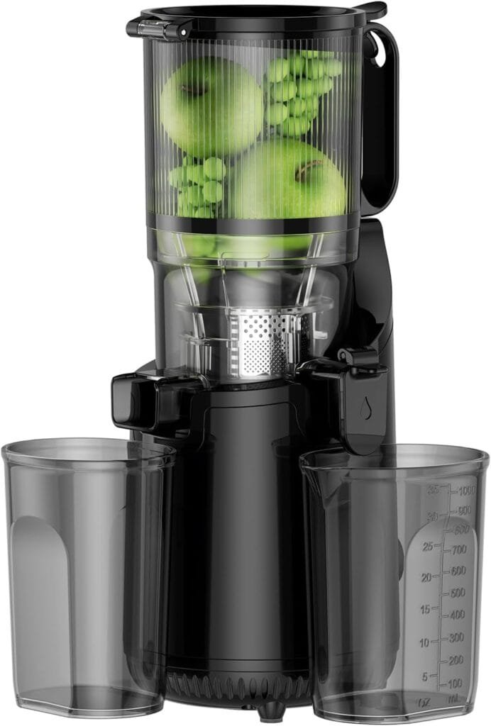 Cold Press Juicer, Amumu Slow Masticating Machines with 5.3 Extra Large Feed Chute Fit Whole Fruits  Vegetables Easy Clean Self Feeding Effortless for Batch Juicing, High Juice Yield, BPA Free 250W Cold Press Juicer, Amumu Slow Masticating Machines with 5.3 Extra Large Feed Chute Fit Whole Fruits  Vegetables Easy Clean Self Feeding Effortless for Batch Juicing, High Juice Yield, BPA Free 250W