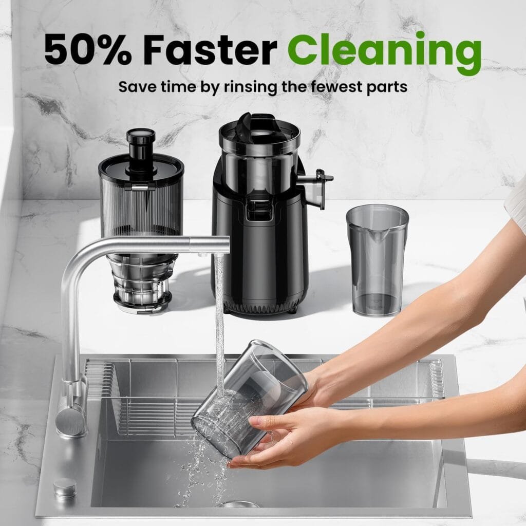 Cold Press Juicer, Amumu Slow Masticating Machines with 5.3 Extra Large Feed Chute Fit Whole Fruits  Vegetables Easy Clean Self Feeding Effortless for Batch Juicing, High Juice Yield, BPA Free 250W Cold Press Juicer, Amumu Slow Masticating Machines with 5.3 Extra Large Feed Chute Fit Whole Fruits  Vegetables Easy Clean Self Feeding Effortless for Batch Juicing, High Juice Yield, BPA Free 250W