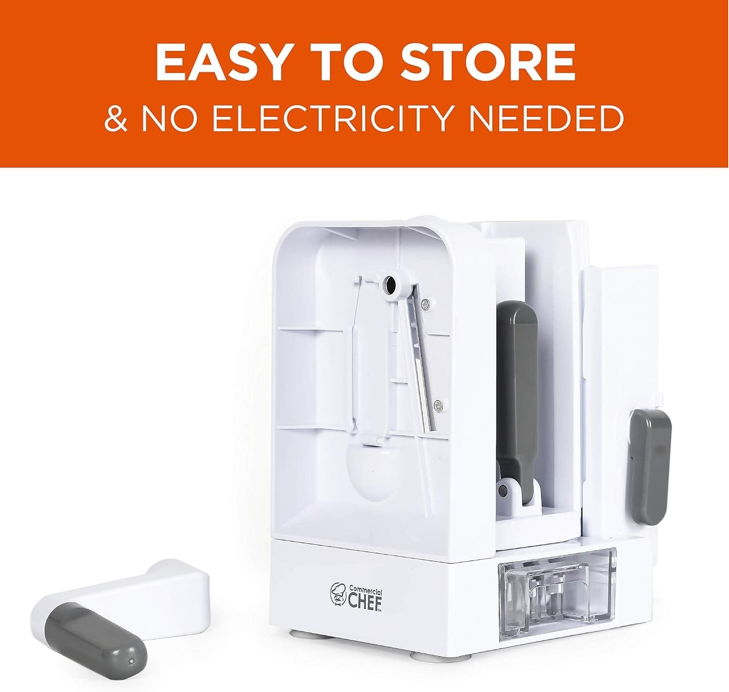 COMMERCIAL CHEF Mini Spiralizer Pasta Maker, Food Spiralizer Set with 4 Blades and Veggie Noodle Maker, Manual Vegetable Spiralizer for Squash, Zucchini, Potatoes, Carrots and More COMMERCIAL CHEF Mini Spiralizer Pasta Maker, Food Spiralizer Set with 4 Blades and Veggie Noodle Maker, Manual Vegetable Spiralizer for Squash, Zucchini, Potatoes, Carrots and More