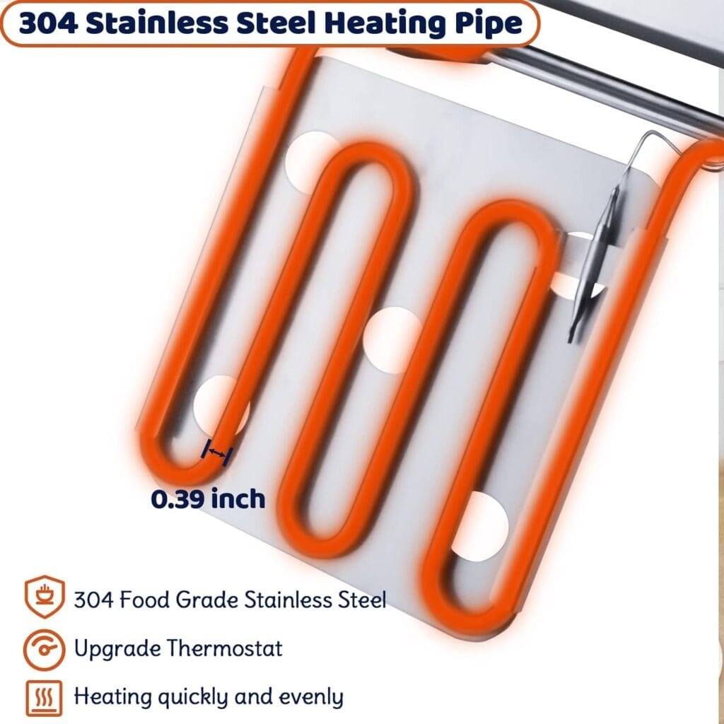 Commercial Deep Fryer with Basket, 3400W 12.7QT/12L, Detachable Large Capacity Stainless Steel Countertop Electric Oil Fryer with Temperature Control for Restaurant or Home Use Commercial Deep Fryer with Basket, 3400W 12.7QT/12L, Detachable Large Capacity Stainless Steel Countertop Electric Oil Fryer with Temperature Control for Restaurant or Home Use