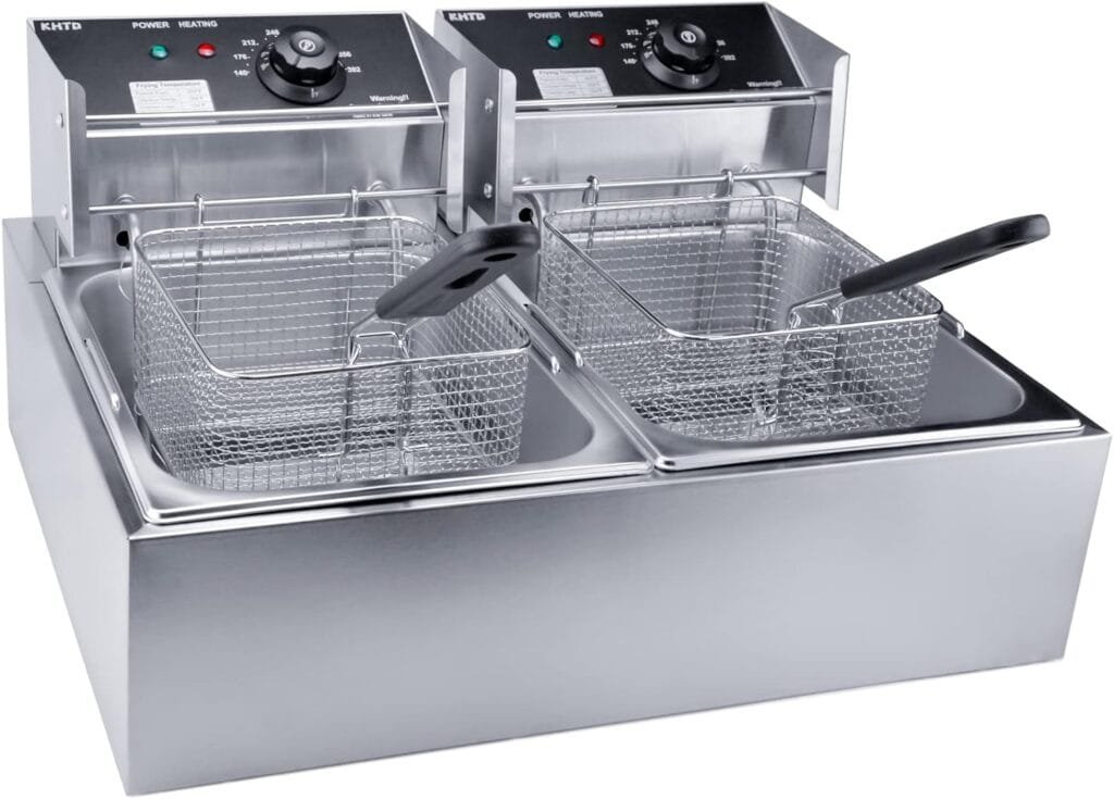 Commercial Deep Fryer with Basket, 3400W 12.7QT/12L, Detachable Large Capacity Stainless Steel Countertop Electric Oil Fryer with Temperature Control for Restaurant or Home Use Commercial Deep Fryer with Basket, 3400W 12.7QT/12L, Detachable Large Capacity Stainless Steel Countertop Electric Oil Fryer with Temperature Control for Restaurant or Home Use