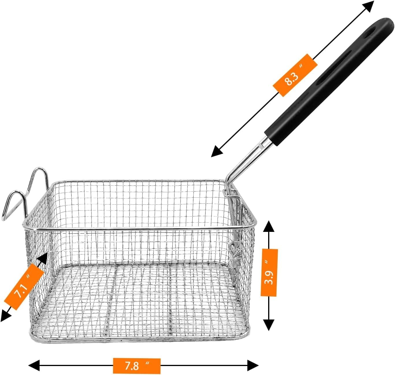 Commercial Electric Deep Fryer w/Basket  Lid, 22.8QT Countertop Kitchen Frying Machine, Temperature Adjustable Stainless Steel French Fryer for French Fries, Donuts, 5000W