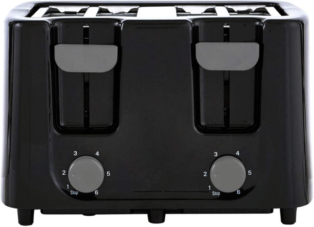Continental Electric CE-TT029 Toaster, 4 Slice, Black Continental Electric CE-TT029 Toaster, 4 Slice, Black