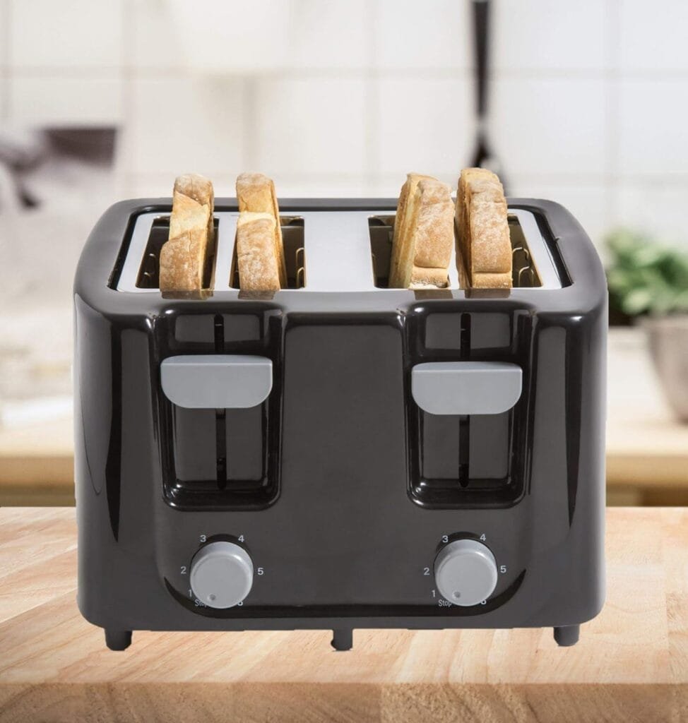Continental Electric CE-TT029 Toaster, 4 Slice, Black Continental Electric CE-TT029 Toaster, 4 Slice, Black