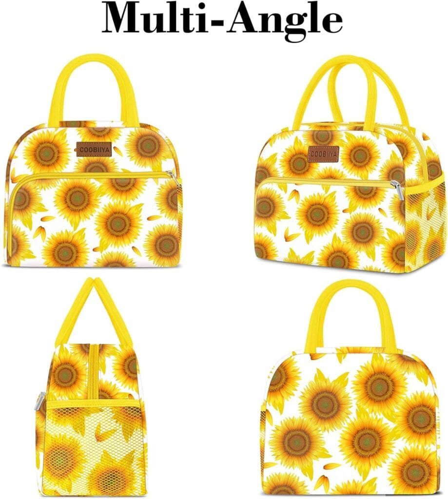 Coobiiya Lunch Bag Women, Lunch Box Lunch Bag for Women Adult Men, Small Leakproof Cute Lunch Tote Large Capacity Reusable Insulated Cooler Lunch Container for Work/Office/Picnic/Travel-Black Coobiiya Lunch Bag Women, Lunch Box Lunch Bag for Women Adult Men, Small Leakproof Cute Lunch Tote Large Capacity Reusable Insulated Cooler Lunch Container for Work/Office/Picnic/Travel-Black