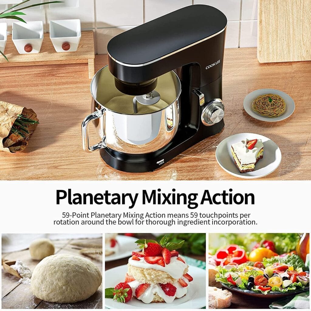 COOKLEE Stand Mixer, 9.5 Qt. 660W 10-Speed Electric Kitchen Mixer with Dishwasher-Safe Dough Hooks, Flat Beaters, Wire Whip Pouring Shield Attachments for Most Home Cooks,SM-1551,Black COOKLEE Stand Mixer, 9.5 Qt. 660W 10-Speed Electric Kitchen Mixer with Dishwasher-Safe Dough Hooks, Flat Beaters, Wire Whip Pouring Shield Attachments for Most Home Cooks,SM-1551,Black