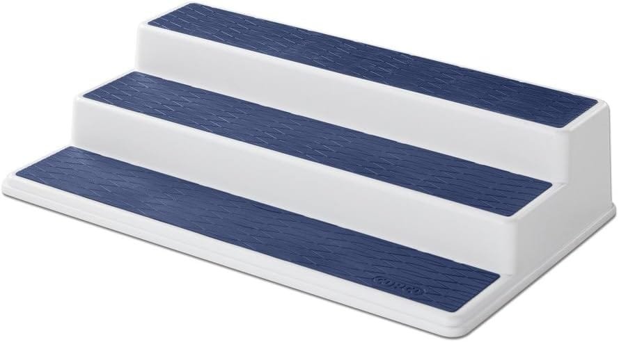 copco-2555-0188-non-skid-3-tier-spice-pantry-kitchen-cabinet-organizer-15-inch-whitegray-2 - Cooking Appliance World