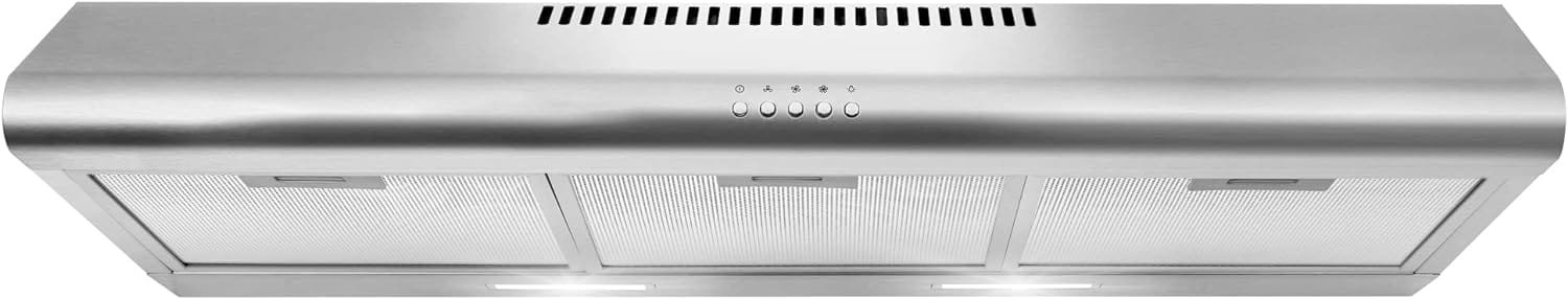 COSMO 5U30 30 in. Under Cabinet Range Hood with Ducted/Ductless Convertible (Kit Not Included), Slim Kitchen Over Stove Vent, 3 Speed Exhaust Fan, Reusable Filter, LED Lights in Stainless Steel COSMO 5U30 30 in. Under Cabinet Range Hood with Ducted/Ductless Convertible (Kit Not Included), Slim Kitchen Over Stove Vent, 3 Speed Exhaust Fan, Reusable Filter, LED Lights in Stainless Steel