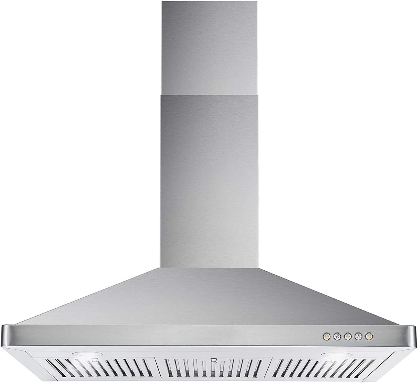 COSMO COS-6324EWH Wall Mount Range Hood, Chimney-Style Over Stove Vent, 3 Speed Fan, Permanent Filters, LED Lights in Stainless Steel (24 inch) COSMO COS-6324EWH Wall Mount Range Hood, Chimney-Style Over Stove Vent, 3 Speed Fan, Permanent Filters, LED Lights in Stainless Steel (24 inch)