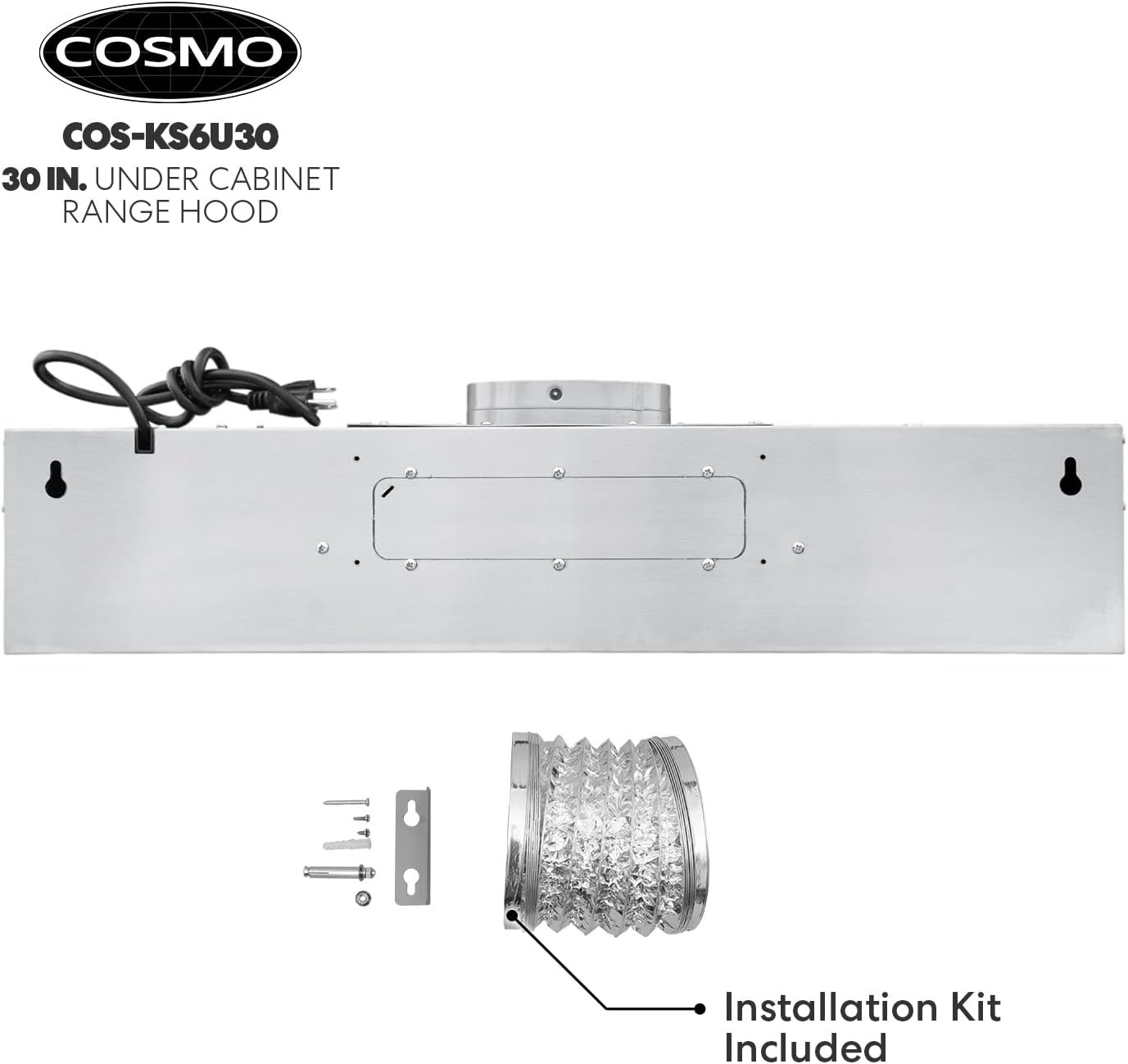 COSMO COS-KS6U30 Cabinet Range Hood, Stainless Steel