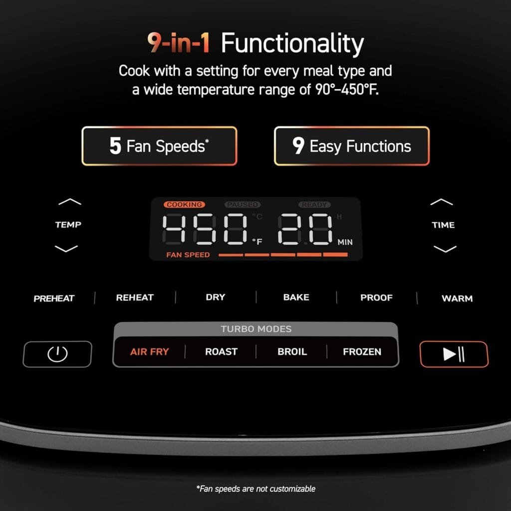 COSORI Air Fryer TurboBlaze 6.0-Quart Compact Airfryer that Roast, Bake, Proof, 9 Functions, 5 Speeds, Cooks Quickly, 95% Less Oil for Healthier Meals, Varied Recipes, Easy to Clean, Dark Gray COSORI Air Fryer TurboBlaze 6.0-Quart Compact Airfryer that Roast, Bake, Proof, 9 Functions, 5 Speeds, Cooks Quickly, 95% Less Oil for Healthier Meals, Varied Recipes, Easy to Clean, Dark Gray
