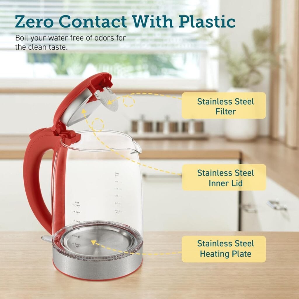 COSORI Electric Kettle Temperature Control with 6 Presets, 60min Keep Warm 1.7L Electric Tea Kettle  Hot Water Boiler, 304 Stainless Steel Filter, Auto-Off  Boil-Dry Protection, BPA Free, Black