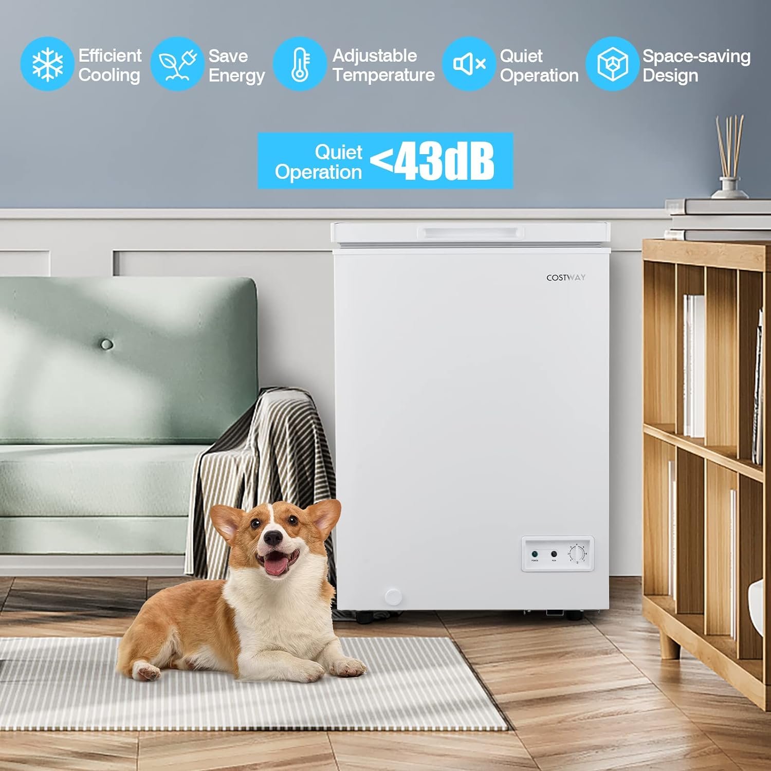 COSTWAY Chest Freezer, 7.0 Cu.ft Upright Single Door Refrigerator with 4 Removable Baskets, Compact Freezer with Manual Defrosting  Mechanical Temperature Control for Apartments, Dormitories Garage COSTWAY Chest Freezer, 7.0 Cu.ft Upright Single Door Refrigerator with 4 Removable Baskets, Compact Freezer with Manual Defrosting  Mechanical Temperature Control for Apartments, Dormitories Garage