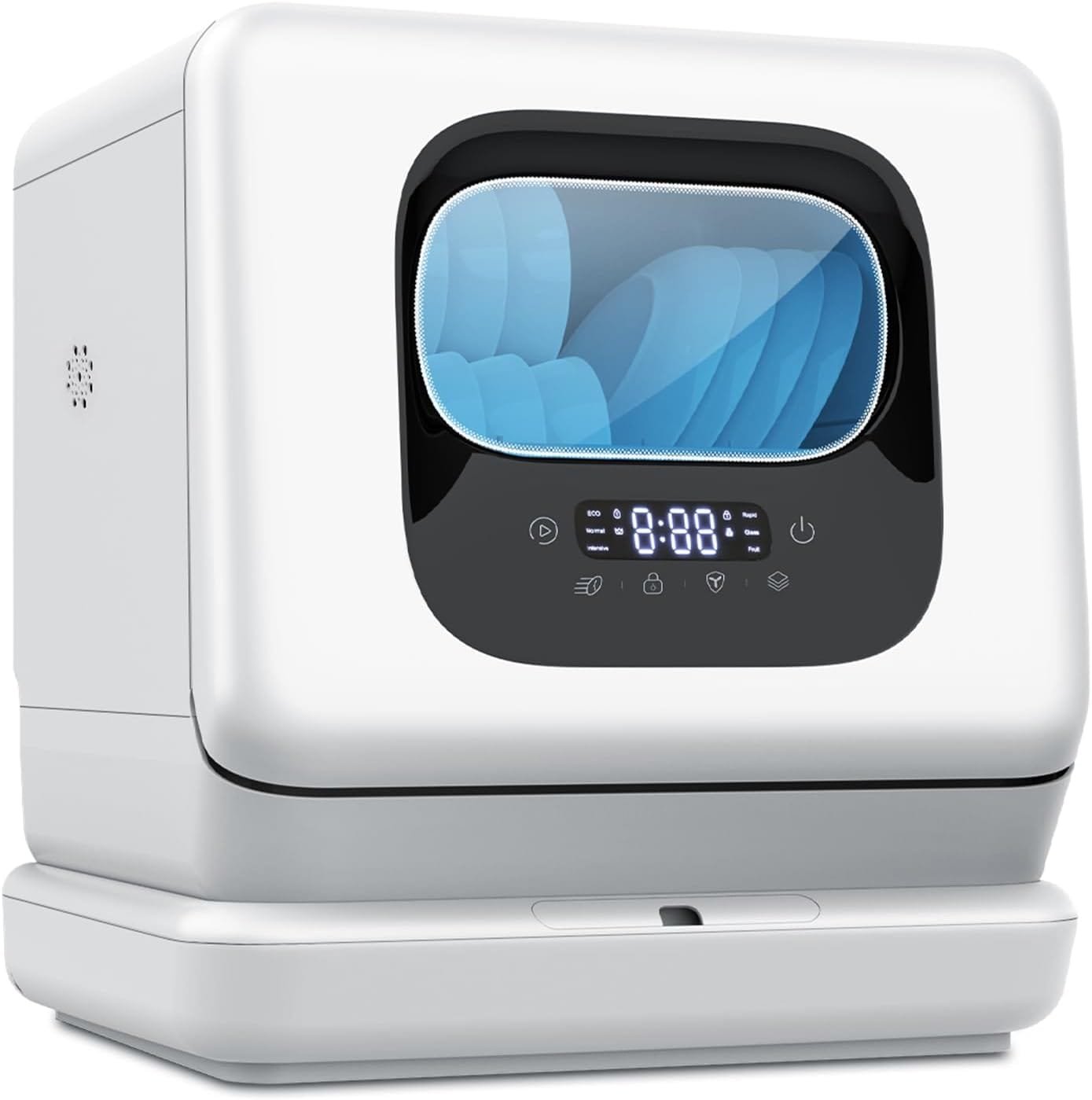 COWSAR Countertop Dishwasher with 2 Gallons Built-in Water Tank, 6 Washing Modes, 360° Dual Spray, 167℉  Air-Dry Function Portable Dishwasher Suit for RVs, Kitchens, Small Apartments, Office