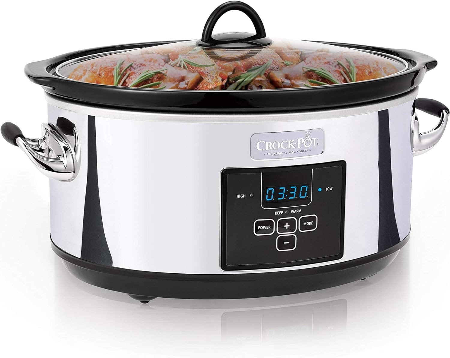 Crock-Pot 7 Quart Programmable Slow Cooker with Digital Timer, Food Warmer, Polished Platinum Crock-Pot 7 Quart Programmable Slow Cooker with Digital Timer, Food Warmer, Polished Platinum