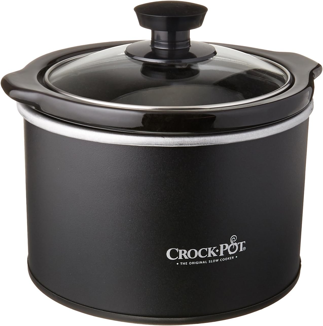 Crock-Pot Mini 1.5 Quart Round Manual Slow Cooker, Black (SCR151)