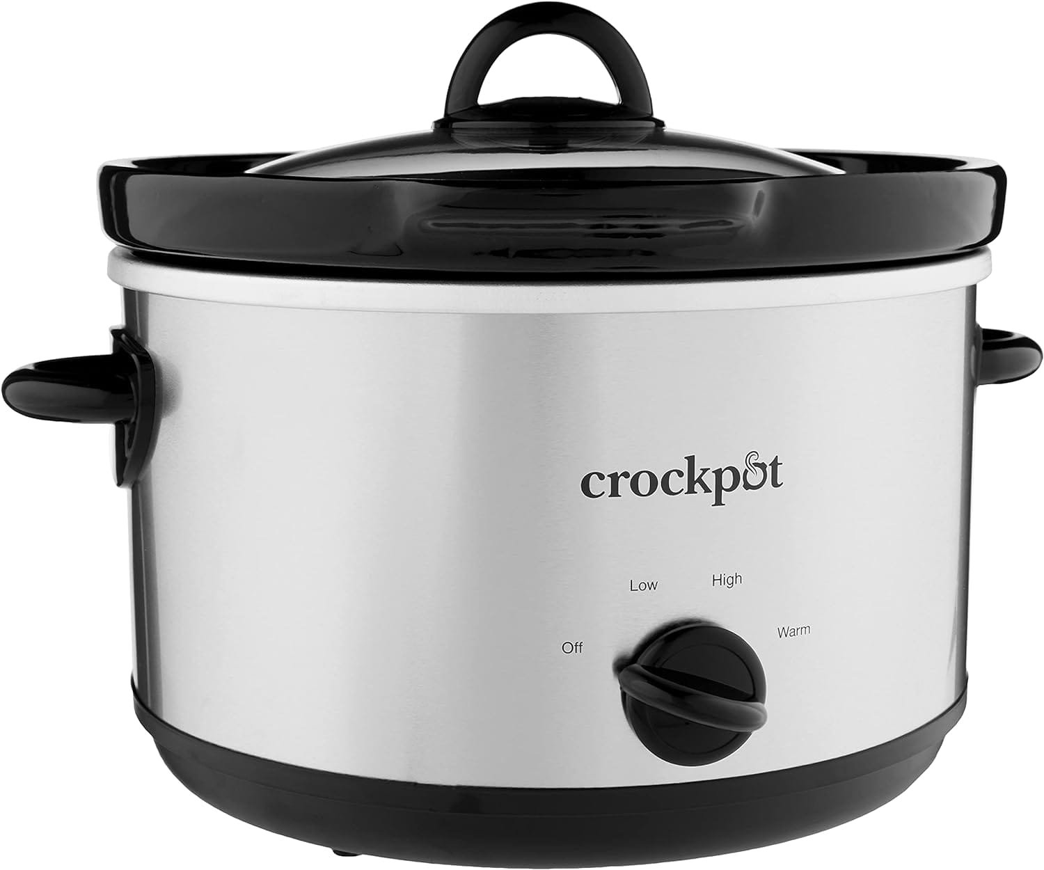 Crock-Pot SCR503SP 5-Quart Smudgeproof Round Manual Slow Cooker with Dipper, Silver