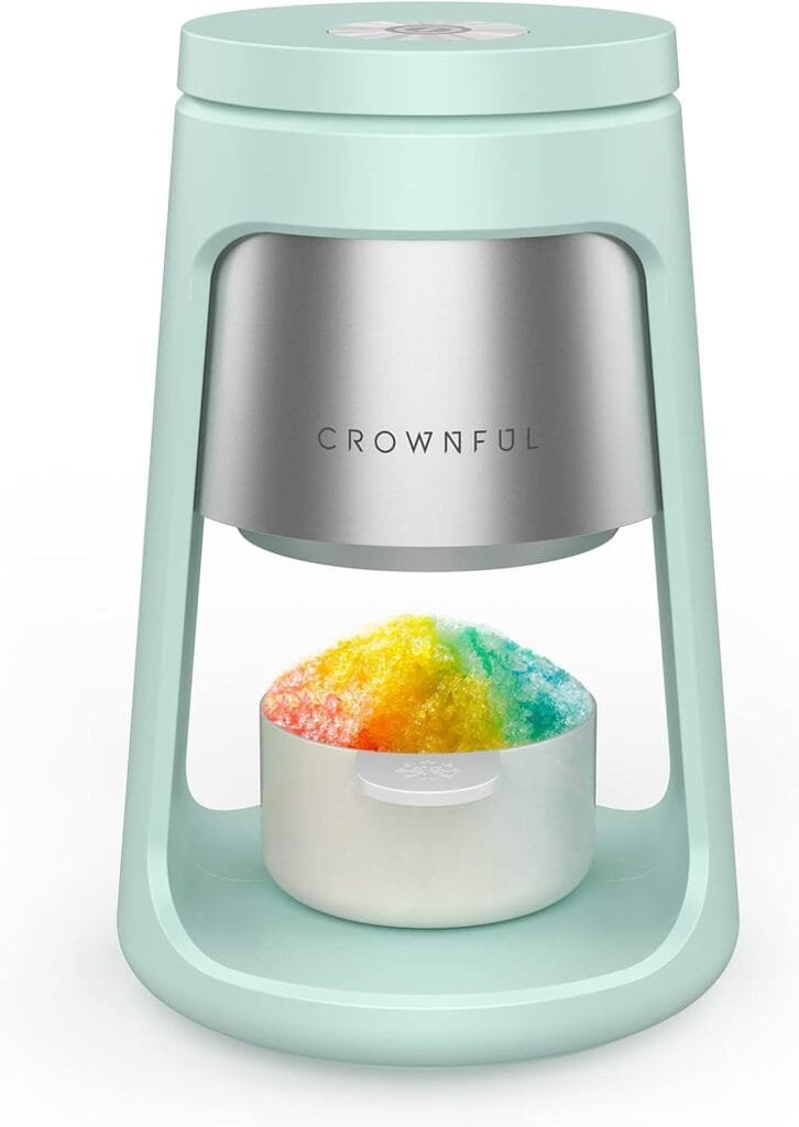 CROWNFUL Shaved Ice Machine Snow Cone Machine, 2 Ice Cups with Lids, Ice Shaver Machine for Snow Cones, Snowballs, Frozen Cocktails and More, Easy to DIY with Snow Cone Syrup at Home CROWNFUL Shaved Ice Machine Snow Cone Machine, 2 Ice Cups with Lids, Ice Shaver Machine for Snow Cones, Snowballs, Frozen Cocktails and More, Easy to DIY with Snow Cone Syrup at Home