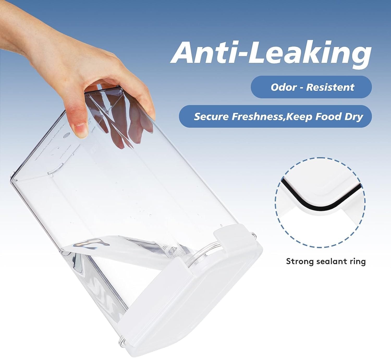 Crystal Clear Airtight Food Storage Containers with Lids, Plastic Canister Set for Kitchen Organization and Storage, BPA Free Plastic 2.8L, 4-Pack White Crystal Clear Airtight Food Storage Containers with Lids, Plastic Canister Set for Kitchen Organization and Storage, BPA Free Plastic 2.8L, 4-Pack White