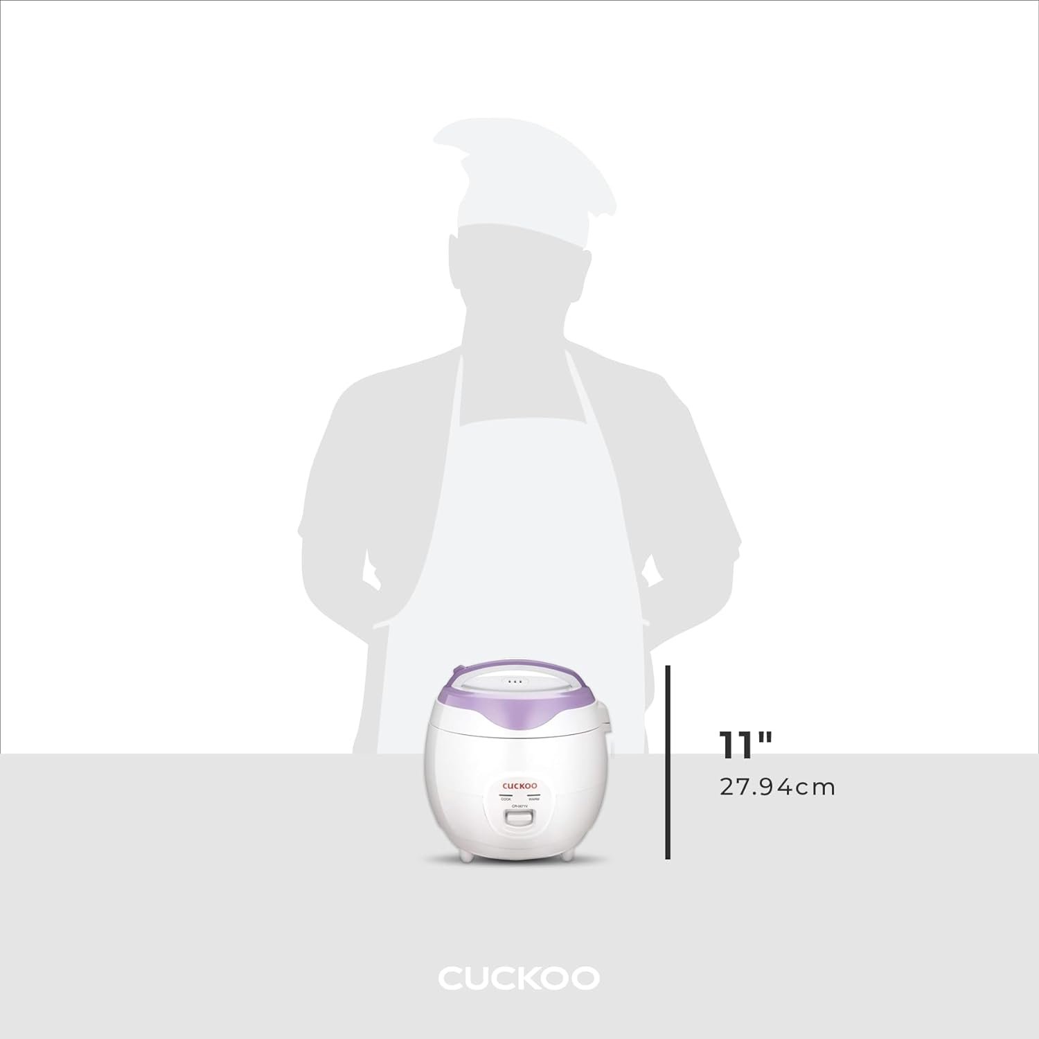 cuckoo-cr-0671v-6-cup-basic-electric-rice-cooker-and-warmer-nonstick-inner-pot-whitepurple - Cooking Appliance World