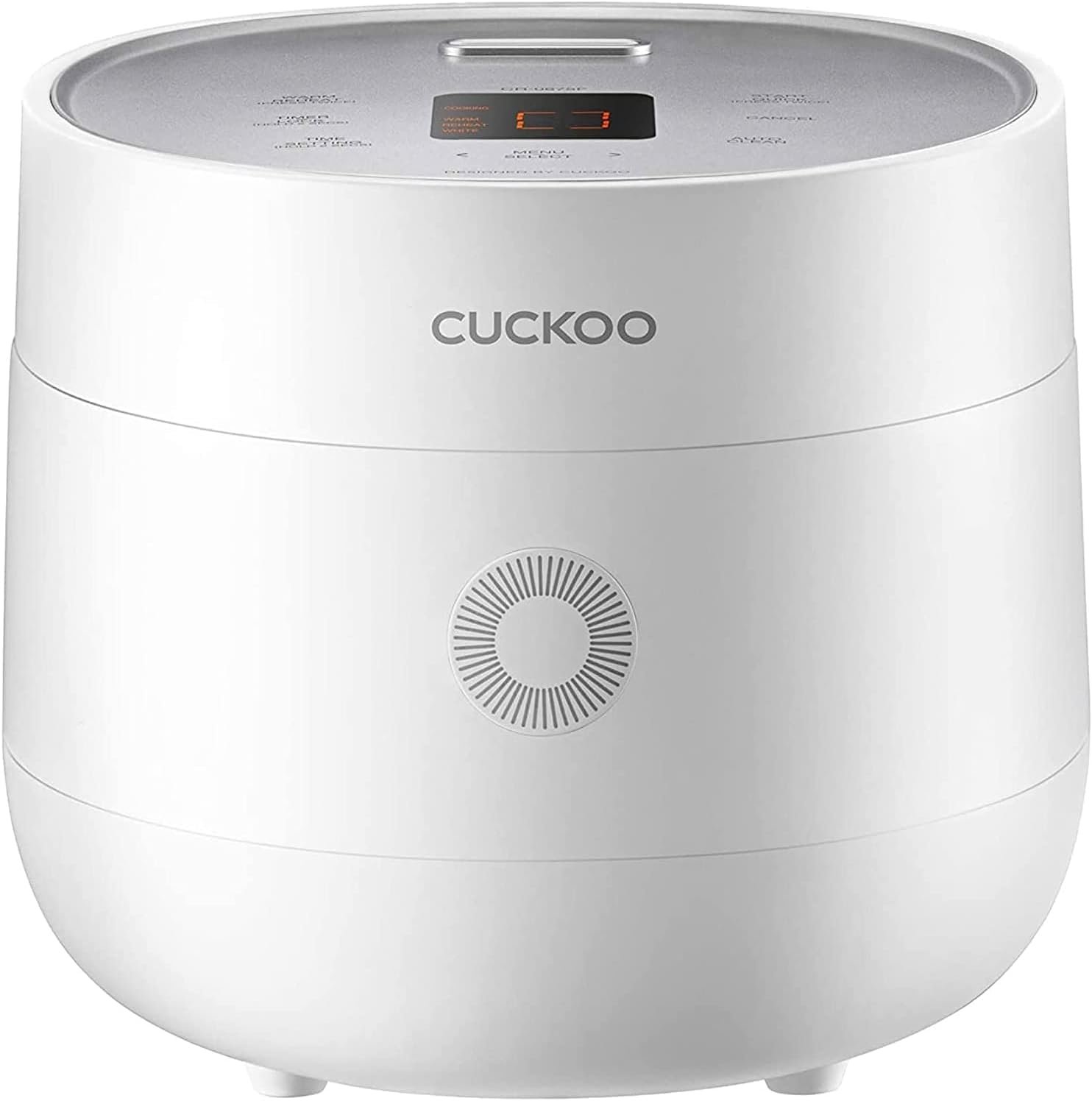 CUCKOO Micom Small Rice Cooker 10 Menu Options: White, Oatmeal, Brown, Quinoa,  More, Smart Fuzzy Logic, 3 Cups / 0.75 Qts. (Uncooked), 6 (Cooked), CR-0375F White