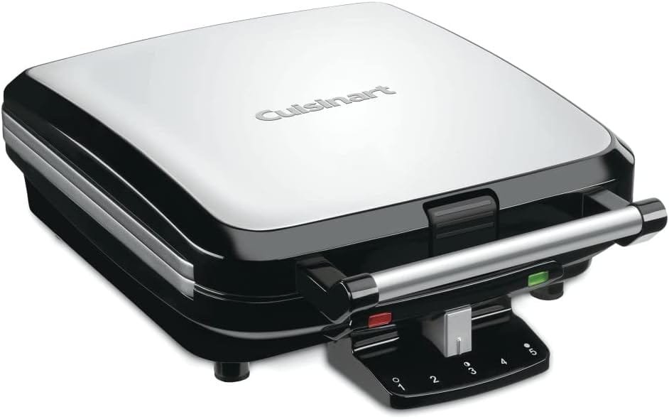 Cuisinart 4-Slice Belgian Waffle Maker, Stainless Steel/Black, WAF-150P1 Cuisinart 4-Slice Belgian Waffle Maker, Stainless Steel/Black, WAF-150P1