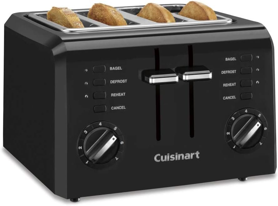 Cuisinart CPT-122BK 2-Slice Compact Plastic Toaster, Black
