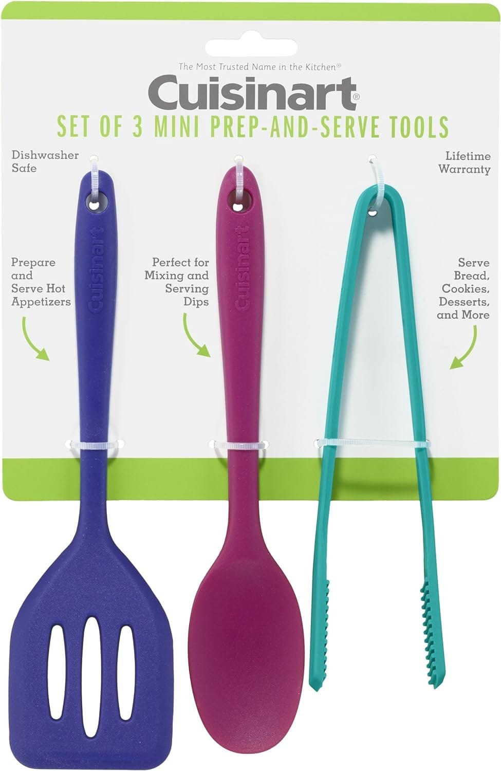 Cuisinart CTG-00-S3MSJ Mini Silicone Spatulas, Set of 3, Jewel