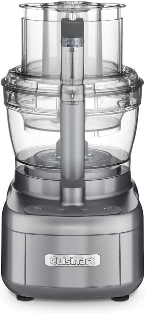Cuisinart FP-2GM Elemental Food Processor with 11-Cup and 4.5-Cup Workbowls, Gunmetal Bundle with 2 YR CPS Enhanced Protection Pack Cuisinart FP-2GM Elemental Food Processor with 11-Cup and 4.5-Cup Workbowls, Gunmetal Bundle with 2 YR CPS Enhanced Protection Pack