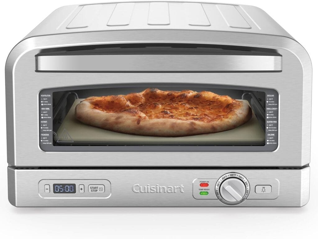 Cuisinart Indoor Pizza Oven – Bake 12” Pizzas in Minutes – Portable Countertop Pizza Oven – Stainless Steel - CPZ-120 Cuisinart Indoor Pizza Oven – Bake 12” Pizzas in Minutes – Portable Countertop Pizza Oven – Stainless Steel - CPZ-120