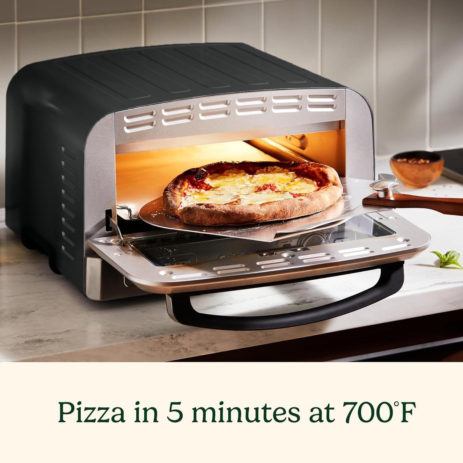 Cuisinart Indoor Pizza Oven, Portable Countertop Pizza Oven that Bakes 12 Pizzas in Minutes, Black Stainless Steel, CPZ-120BKS Cuisinart Indoor Pizza Oven, Portable Countertop Pizza Oven that Bakes 12 Pizzas in Minutes, Black Stainless Steel, CPZ-120BKS