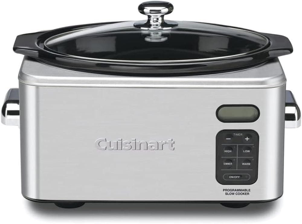 Cuisinart PSC-650FR Stainless Steel 6-1/2-Quart Programmable Slow Cooker (Renewed)