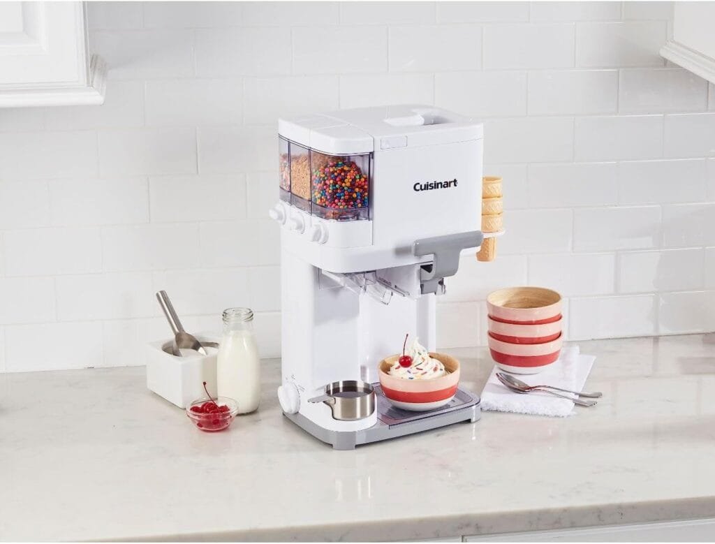 Cuisinart Soft Serve Ice Cream Machine- Mix It In Ice Cream Maker for Frozen Yogurt, Sorbet, Gelato, Drinks 1.5 Quart, White, ICE-48 Cuisinart Soft Serve Ice Cream Machine- Mix It In Ice Cream Maker for Frozen Yogurt, Sorbet, Gelato, Drinks 1.5 Quart, White, ICE-48