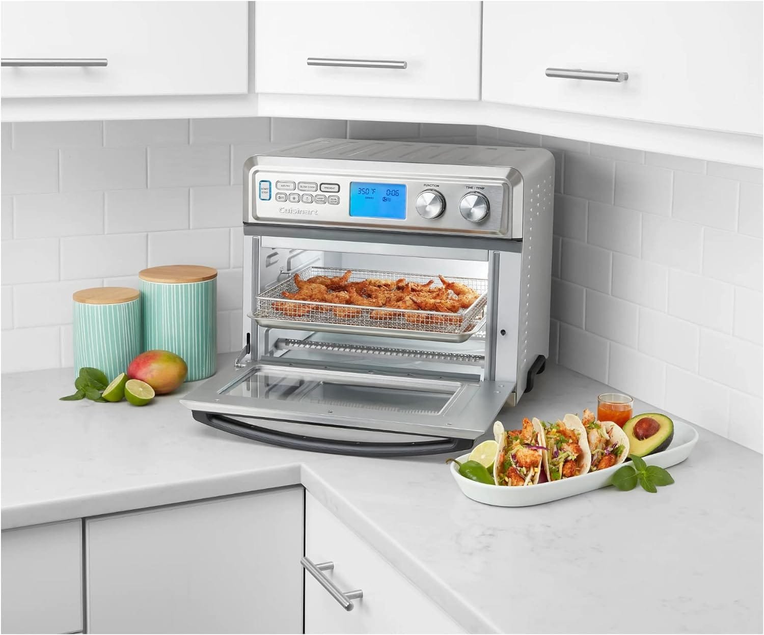 Cuisinart TOA-95 Digital AirFryer Toaster Oven, Premium 1800-Watt Oven with Digital Display and Controls – Extra-Large Capacity, Intuitive Programming and Adjustable Temperature, Stainless Steel