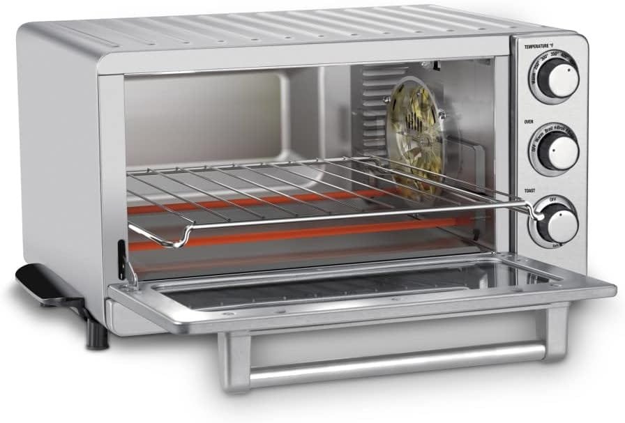 Cuisinart TOB-60N2 Convection Toaster Oven Broiler, 1800-Watt Motor with Wide Temperature Range, Stainless Steel