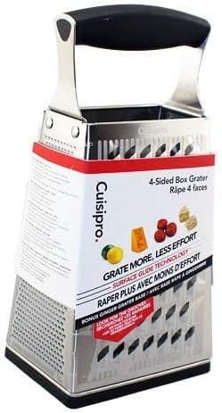 Cuisipro 4 Sided Box Grater, Regular, Stainless Steel Cuisipro 4 Sided Box Grater, Regular, Stainless Steel