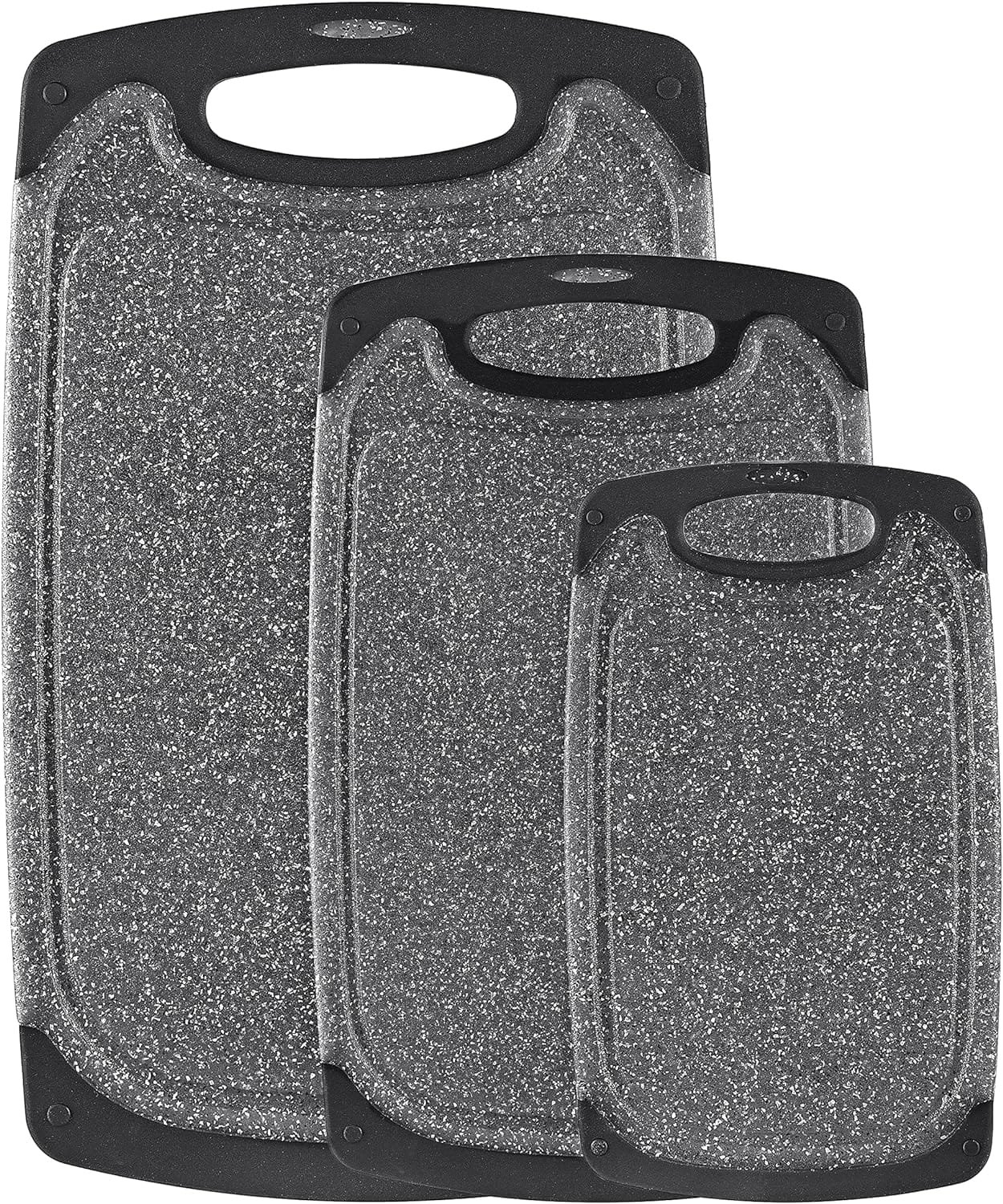 Cutting Board, Lccowot 3PCS Plastic Cutting Boards With Non-Slip Feet and Deep Drip Juice Groove, Easy Grip Handle Chopping Board for Meat, Veggies, Fruits, BPA Free, Dishwasher safe Cutting Board, Lccowot 3PCS Plastic Cutting Boards With Non-Slip Feet and Deep Drip Juice Groove, Easy Grip Handle Chopping Board for Meat, Veggies, Fruits, BPA Free, Dishwasher safe