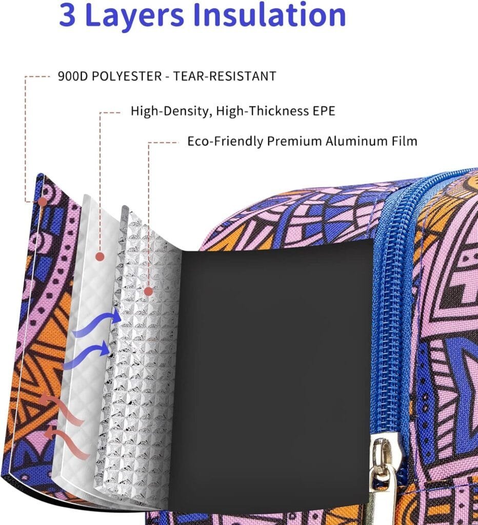 DALINDA Lunch Bag Lunch Box for Women Men Reusable Insulated Lunch Tote Bag,Leakproof Thermal Cooler Sack Food Handbags Case High Capacity forTravel Work School Picnic- Black DALINDA Lunch Bag Lunch Box for Women Men Reusable Insulated Lunch Tote Bag,Leakproof Thermal Cooler Sack Food Handbags Case High Capacity forTravel Work School Picnic- Black