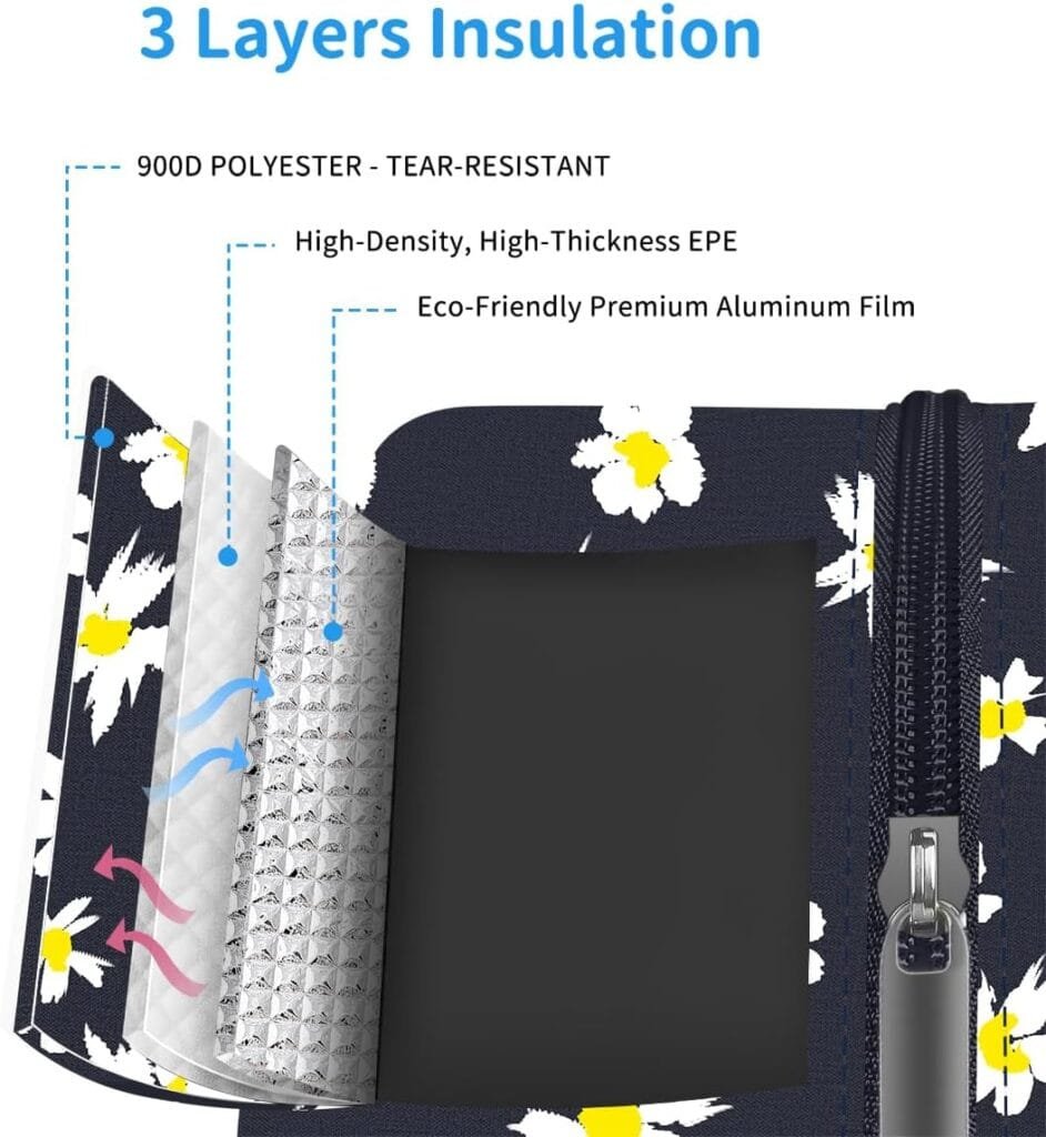 DALINDA Lunch Bag Lunch Box for Women Men Reusable Insulated Lunch Tote Bag,Leakproof Thermal Cooler Sack Food Handbags Case High Capacity forTravel Work School Picnic- Black DALINDA Lunch Bag Lunch Box for Women Men Reusable Insulated Lunch Tote Bag,Leakproof Thermal Cooler Sack Food Handbags Case High Capacity forTravel Work School Picnic- Black