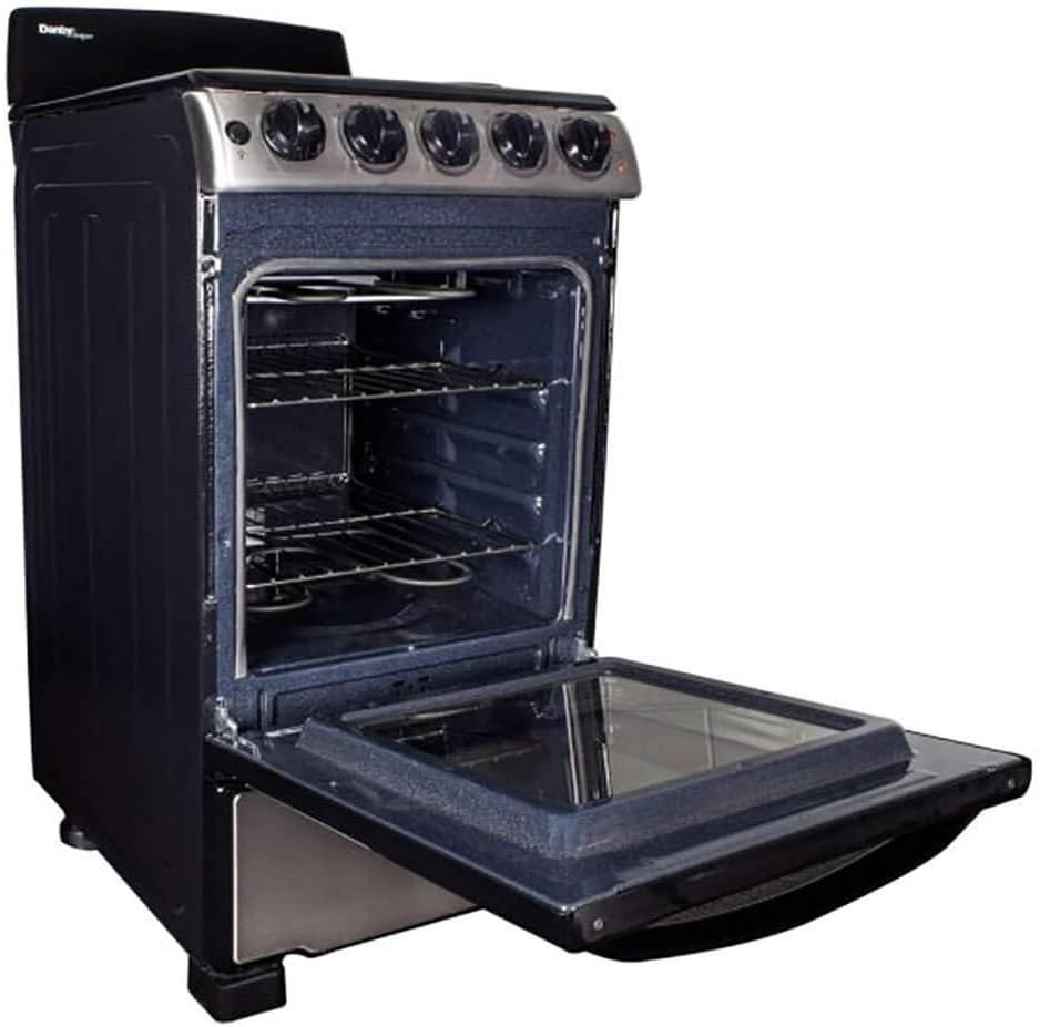 Danby Designer 20-In. Electric Range with Coil Elements and 2.3-Cu. Ft. Oven Capacity in Stainless Steel/Black