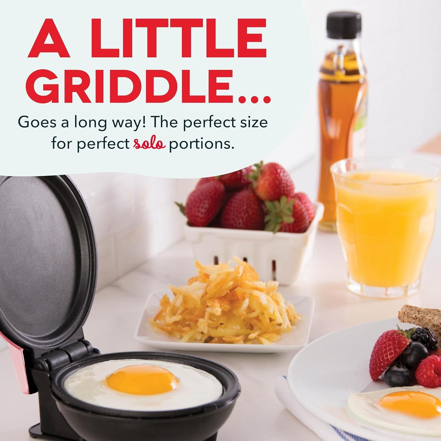 DASH Mini Maker Electric Round Griddle for Individual Pancakes, Cookies, Eggs other on the go Breakfast, Lunch Snacks with Indicator Light + Included Recipe Book - Silver DASH Mini Maker Electric Round Griddle for Individual Pancakes, Cookies, Eggs other on the go Breakfast, Lunch Snacks with Indicator Light + Included Recipe Book - Silver