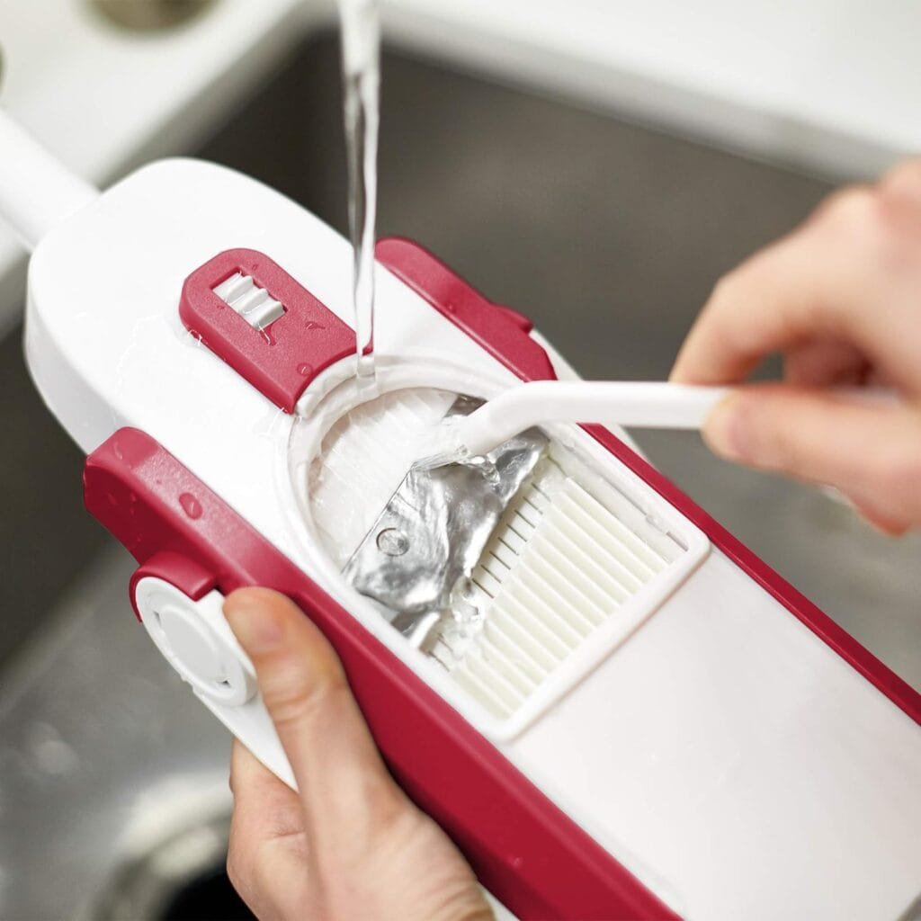 DASH Safe Slice® Mandoline Slicer, Julienne + Dicer for Vegetables, Meal Prep  More with 30+ Presets  Thickness Adjuster - Grey