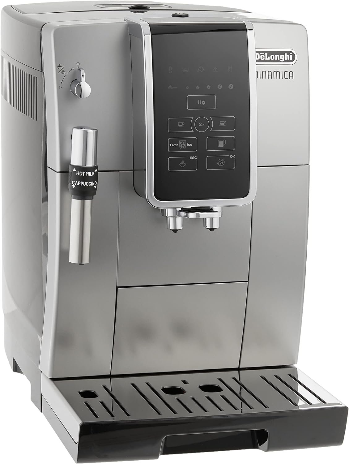 DeLonghi America Dinamica Fully Automatic Coffee and Espresso Machine with Premium Adjustable Frother, Stainless Steel, ECAM35025SB