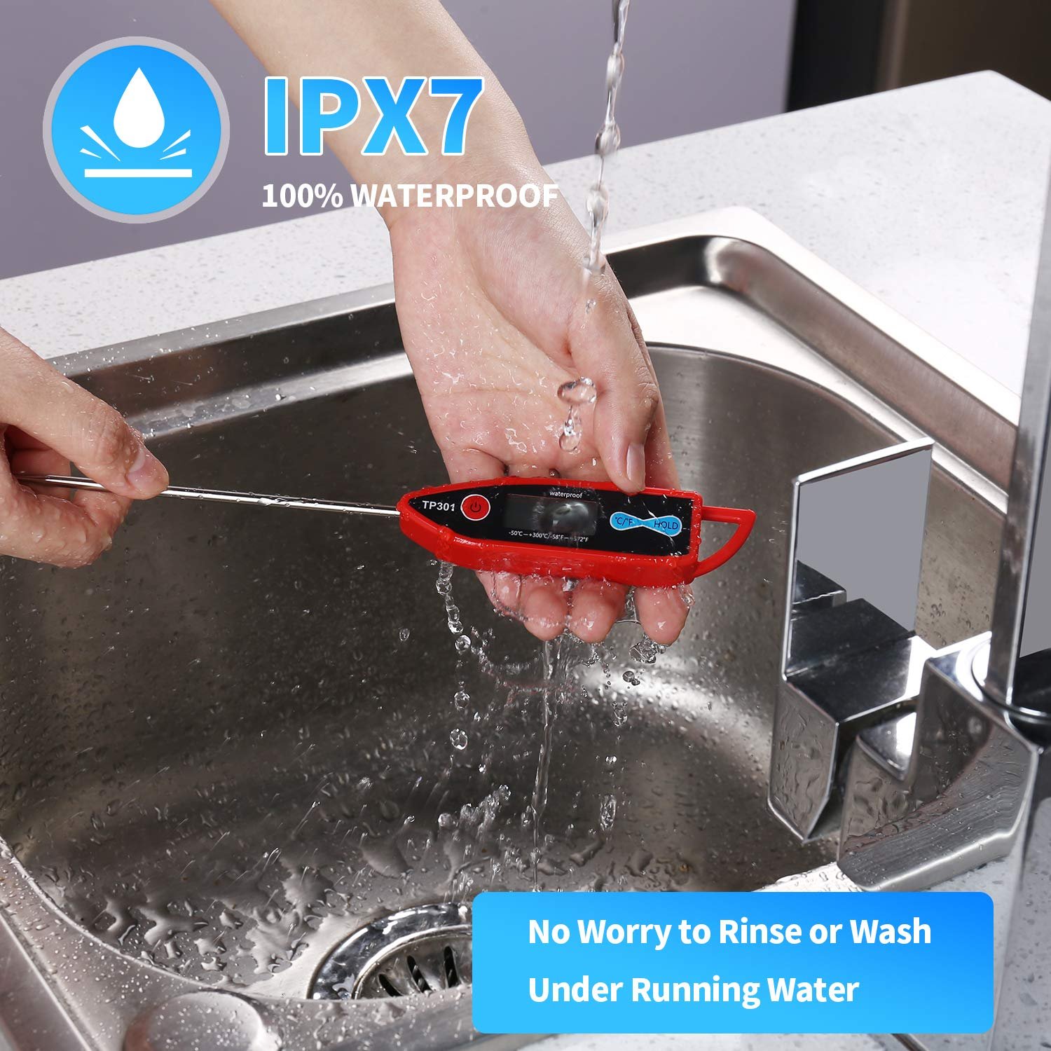 Digital Water Thermometer for Liquid, Candle, Instant Read with Waterproof for Food, Meat, Milk, Long Probe Digital Water Thermometer for Liquid, Candle, Instant Read with Waterproof for Food, Meat, Milk, Long Probe